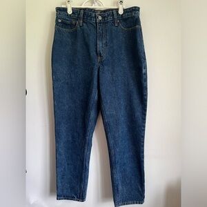 Abercrombie & Fitch Annie High Rise Girlfriend Denim Jeans - Dark Wash - US 29